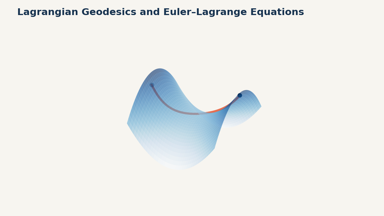 The Euler–Lagrange equations convert a global path principle into local differential equations.